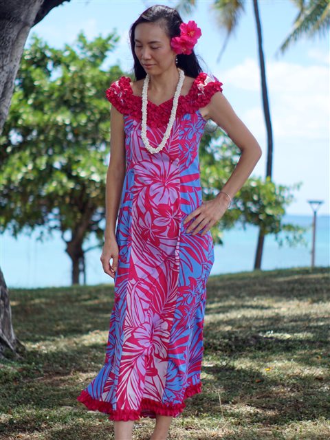 hawaiian muumuu cotton