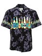 Ky&#39;s Hawaiian Beer Black Cotton Poplin Men&#39;s Hawaiian Shirt