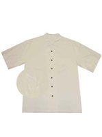 Ky's Marlin White Silk Men's Hawaiian Shirt
