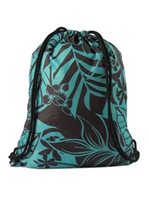 KC Hawaii Malama Turquoise Foldable Drawstring Bag