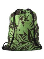 KC Hawaii Malama Green Foldable Drawstring Bag