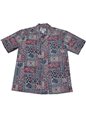Ky&#39;s Honu Monstera  Red Cotton Poplin Men&#39;s Hawaiian Shirt