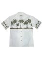 Ky&#39;s Palm Tree White Cotton Poplin Men&#39;s Hawaiian Shirt