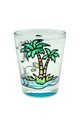 KC Hawaii Hand Painted Stained Glass Palm Beach Shot Glass
