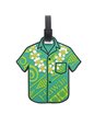 Island Heritage Aloha Shirt Green Luggage Tag