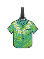 Island Heritage Aloha Shirt Green Luggage Tag
