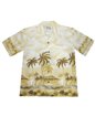 Ky&#39;s Shore Line Yellow Cotton Men&#39;s Hawaiian Shirt