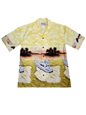 Ky&#39;s Sunset Cruising Yellow Cotton Poplin Men&#39;s Hawaiian Shirt