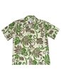 Ky&#39;s Wind Monstera  Green Cotton Poplin Men&#39;s Hawaiian Shirt