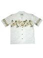 Ky&#39;s Orchid Row White Cotton Poplin Men&#39;s Hawaiian Shirt