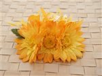 Yellow Daisy & Spider Lily Hair Clip 4.25"