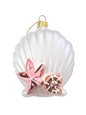 Island Heritage Seashell Elegance pink Collectible Glass Ornament