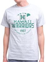 UH Warriors 1907 Grey Polycotton Men's Hawaiian T-Shirt
