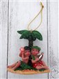 Couple &amp; Palm Tree Hawaiian  Ornament