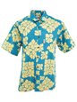 Go Barefoot Manoa  Slate Cotton Men&#39;s Hawaiian Shirt