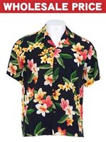 [Wholesale] Two Palms Julia Black Rayon Men's Hawaiian Shirt