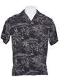 Two Palms Etches of Hawaii Black Rayon Men&#39;s Hawaiian Shirt