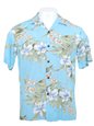 Two Palms Pali Orchid Light Blue Rayon Men&#39;s Hawaiian Shirt