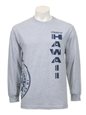 State of Hawaii  Gray Cotton Men&#39;s Hawaiian Long Sleeve T-Shirt