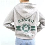 【Aloha Outlet限定】 UH ハワイ大学ユニセックスジップアップ [UH クラシックシール/グレー]