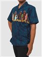 Aloha Republic Hang Ten Hawaii Navy Cotton Men&#39;s Hawaiian Shirt