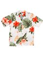 Ky&#39;s Classic Hibiscus White Rayon Men&#39;s Hawaiian Shirt