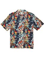 Two Palms Parrots Navy Rayon Men's Hawaiian Shirt