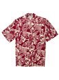 Two Palms Wild Pineapple Red Rayon Men&#39;s Hawaiian Shirt