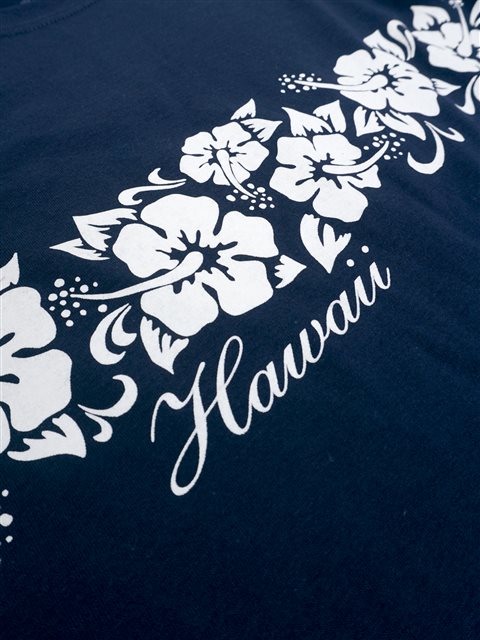 Bolaz Hibiscus Flower with Hawaiian Tribal Motifs Background Mens T-Shirt,  All Over Print T-Shirt Short-Sleeve T-Shirt for Men