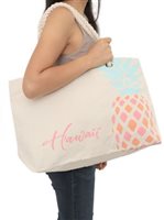 Hawaii Pineapple Pink Canvas Bag
