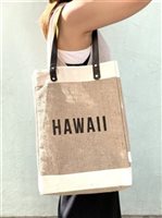 SoHa Living Hawaii  White LETTERING Market Tote