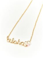 Happy Hawaii Jewelry Yellow Gold 14KGF Wire Name Pendant