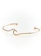 Happy Hawaii Jewelry Pink Gold 14KGF Wire Wave Open Bangle