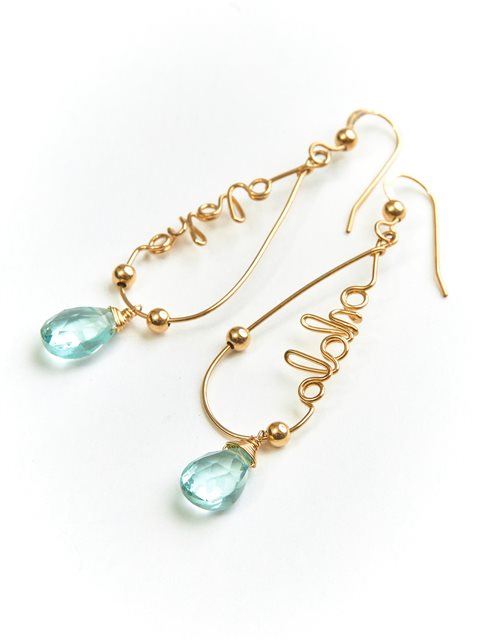 Yellow Stone Earrings - Aloha Island Lei