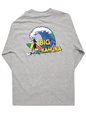 Big Kahuna Gray Cotton Men&#39;s Hawaiian Long Sleeve T-Shirt