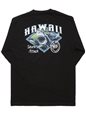 Shark Black Cotton Men&#39;s Hawaiian Long Sleeve T-Shirt