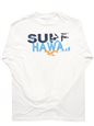 Surf Hawaii White Cotton Men&#39;s Hawaiian Long Sleeve T-Shirt