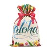 Island Heritage Aloha Floral Foil Drawstring Gift Bag