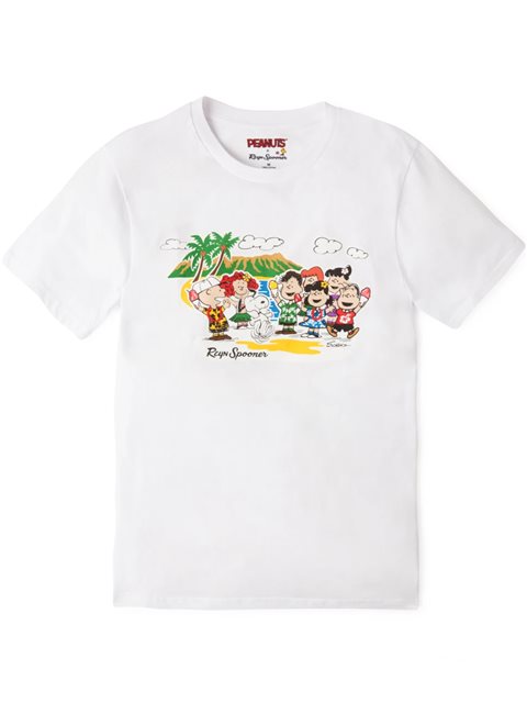 Reyn Spooner メンズ ハワイアン Tシャツ ピーナッツ イン ハワイ ホワイト Alohaoutlet アロハアウトレット Reyn Spooner メンズ ハワイアン Tシャツ ピーナッツ イン ハワイ ホワイト Alohaoutlet アロハアウトレット