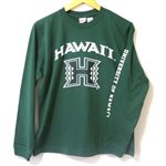 【Aloha Outlet限定】 UH ハワイ大学 長袖Tシャツ [UH マノアアスレチック/グリーン]