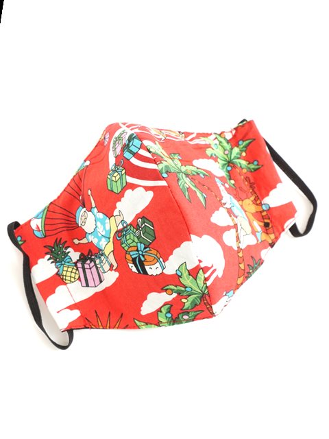 Hilo Hattie 男女兼用 立体フェイスマスク サンタ イン ハワイ レッド コットン Alohaoutlet アロハアウトレット Hilo Hattie 男女兼用 立体フェイスマスク サンタ イン ハワイ レッド コットン Alohaoutlet アロハアウトレット