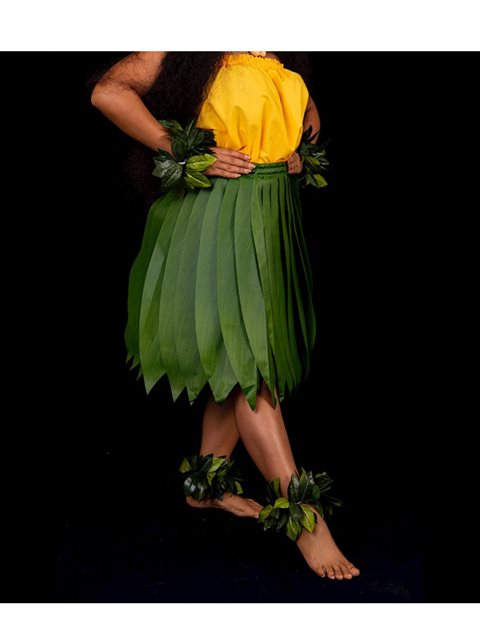 Hawaiian Ti Leaf Hula Skirt Poly Silk Adult Size Hawaii Maui Moana Tribal Lilo