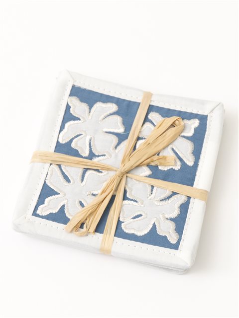 Kenui Quilts ハワイアンキルトコースター4枚セット [ウエッジ