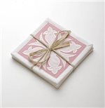 Kenui Quilts Dusty Rose Pineapple Hawaiian Quilt Coaster Set Of 4