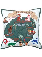 Kenui Quilts Island of Kauai Off White Hawaiian Quilt Island destination Pillow Cover