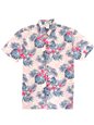 Ky&#39;s Toropical Pink Cotton  Men&#39;s Slim Fit Hawaiian Shirt