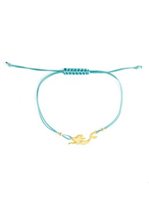 Splendid Iris Mermaid  Gold Adjustable Cord Bracelet