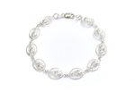 Paradise Collection Pineapple Circle Silver Bracelet