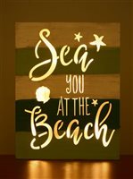 Sea Beach Wooden Plaque