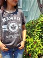【Aloha Outlet限定】 UH ハワイ大学 レディース ドルマン Tシャツ [クラシックシール/チャコール]
